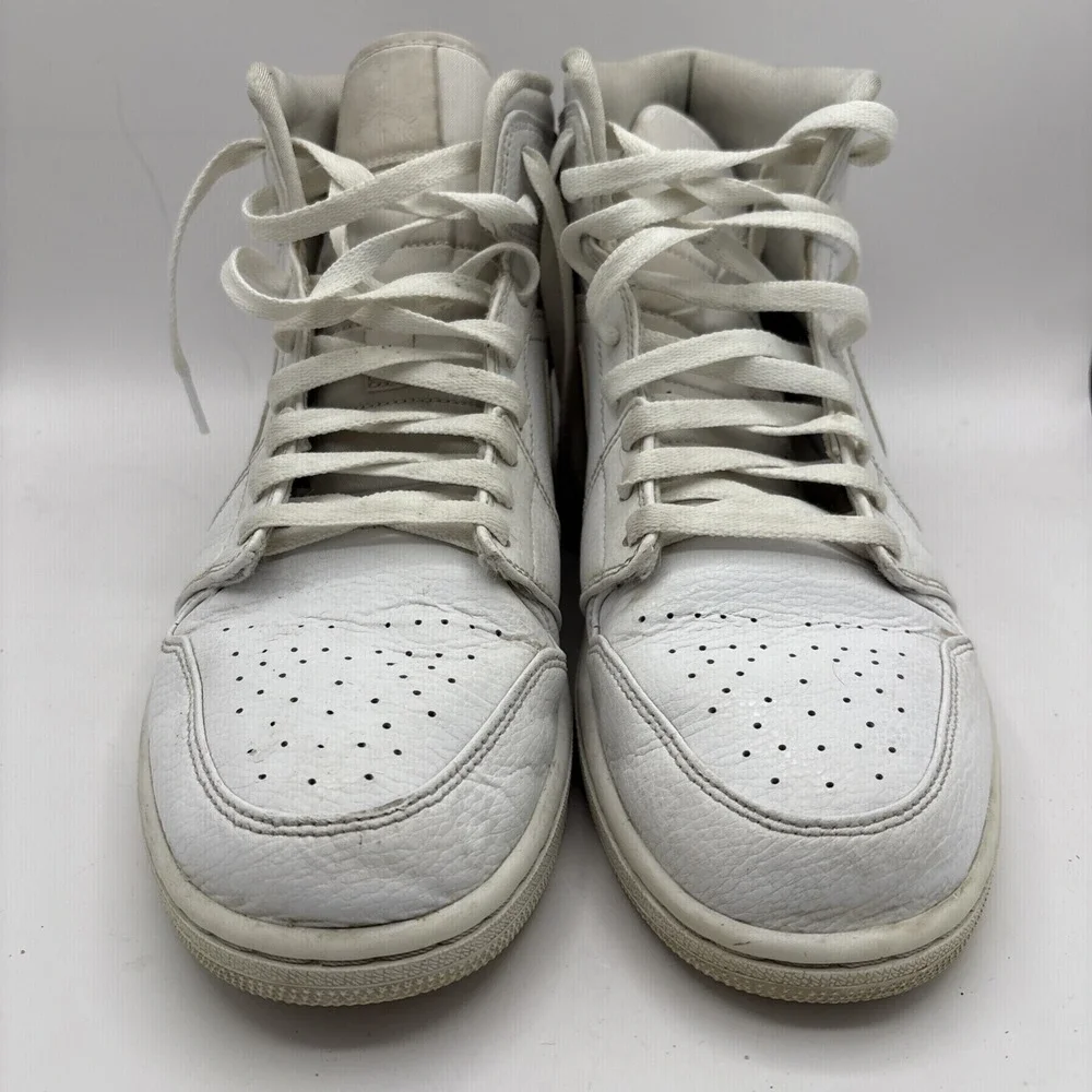 Size 12 - Jordan 1 Mid Triple White 2019 - 554724-129